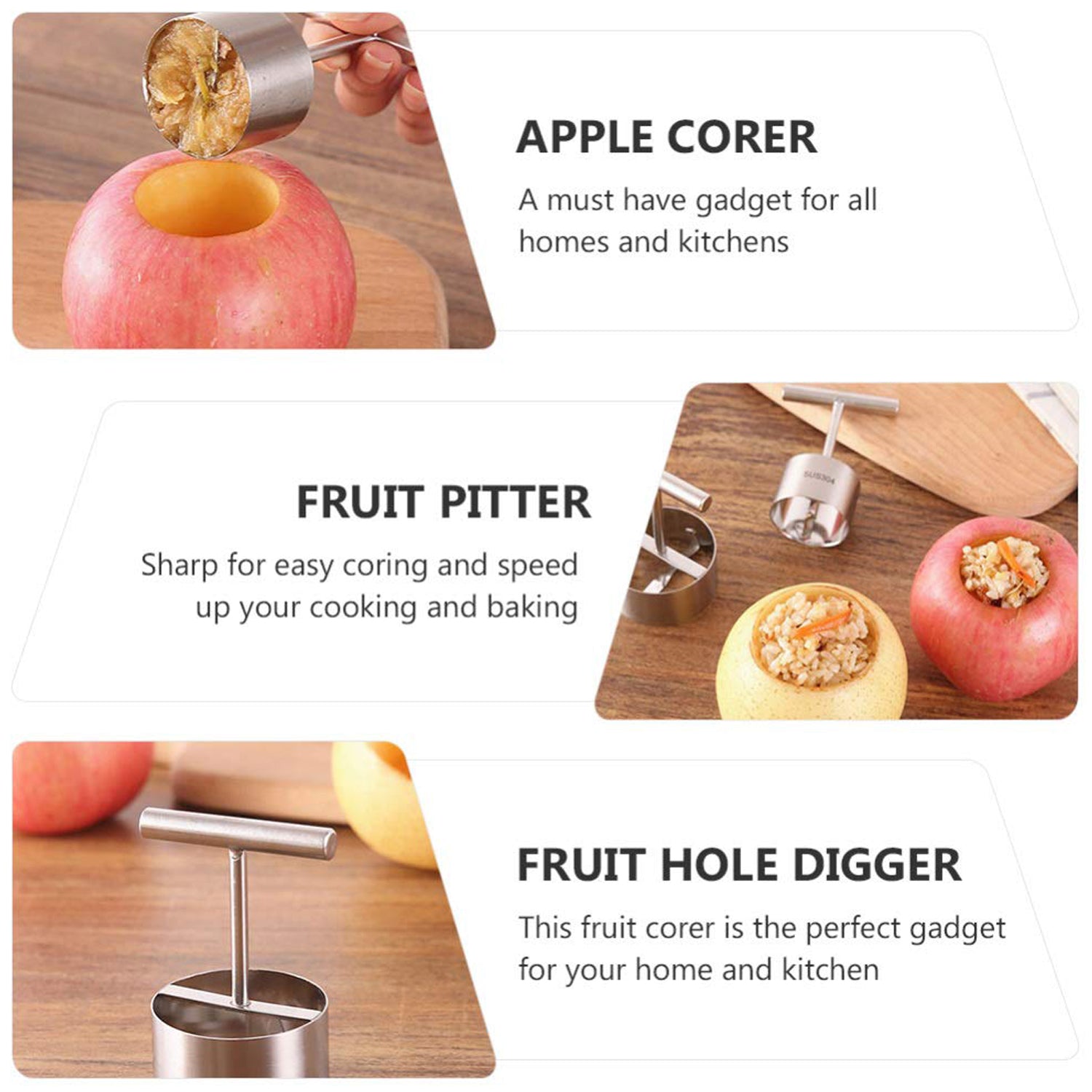 10016 Corer Pear Core Separator Vegetable Core Remover Seeder Cutter Pitter Fruit Hole Remover Coring Tool (1 Pc) 10016 Corer Pear Core Separator Vegetable Core Remover Seeder Cutter Pitter Fruit Hole Remover Coring Tool (1 Pc)